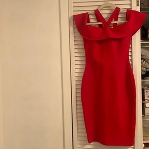 Red cocktail dress